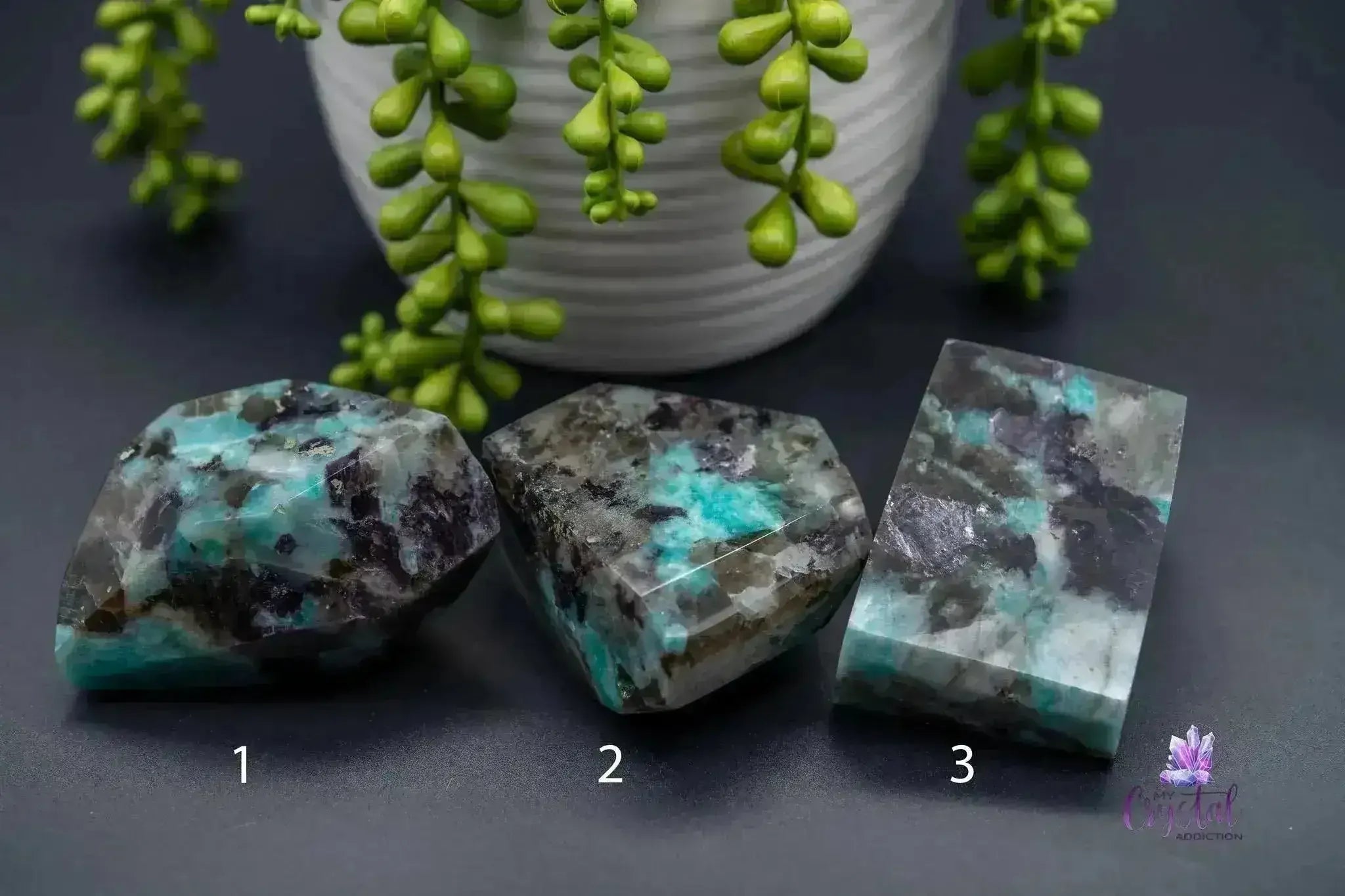 Amazonite with Smoky Quartz Freeform - My Crystal Addiction