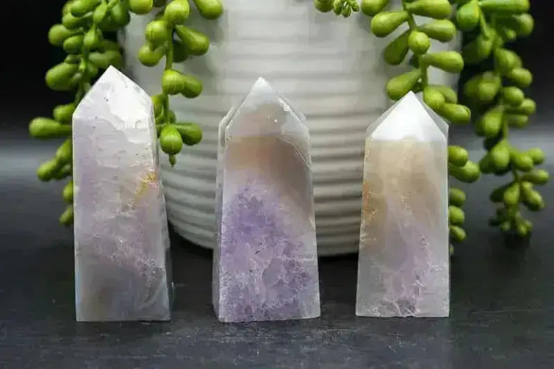 Amethyst Agate Tower 3" - My Crystal Addiction