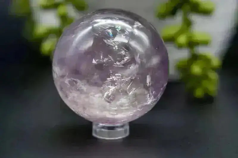 Amethyst Sphere w/Rainbows 51mm/2" - My Crystal Addiction