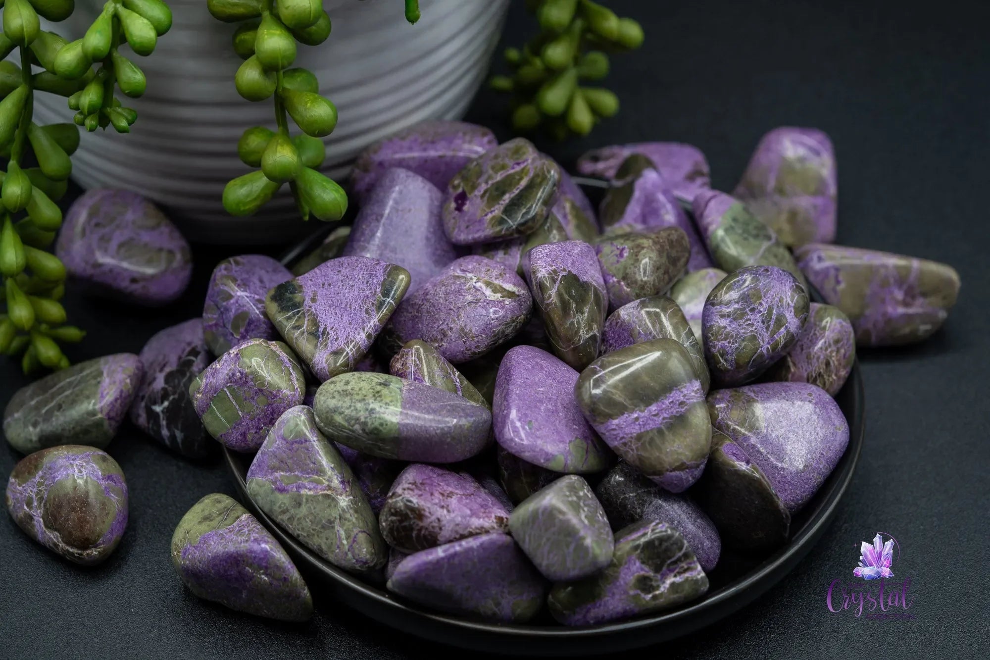Atlantisite Tumbled Stone Stichtite Serpentine - My Crystal Addiction