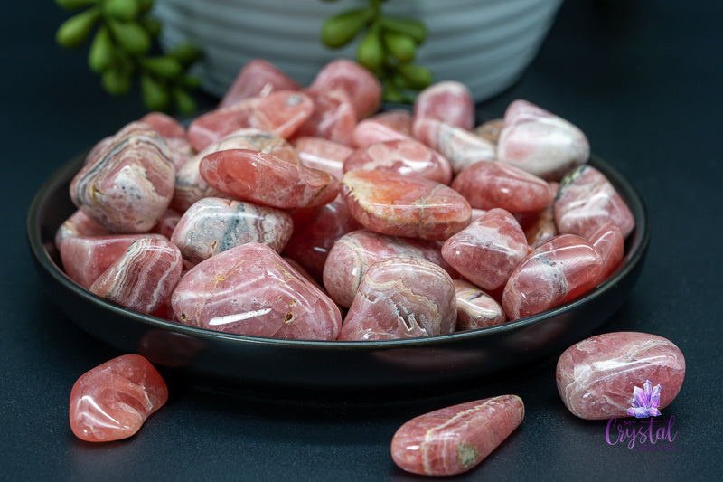 Banded Rhodochrosite Tumbled Stone - Heart Chakra - My Crystal Addiction