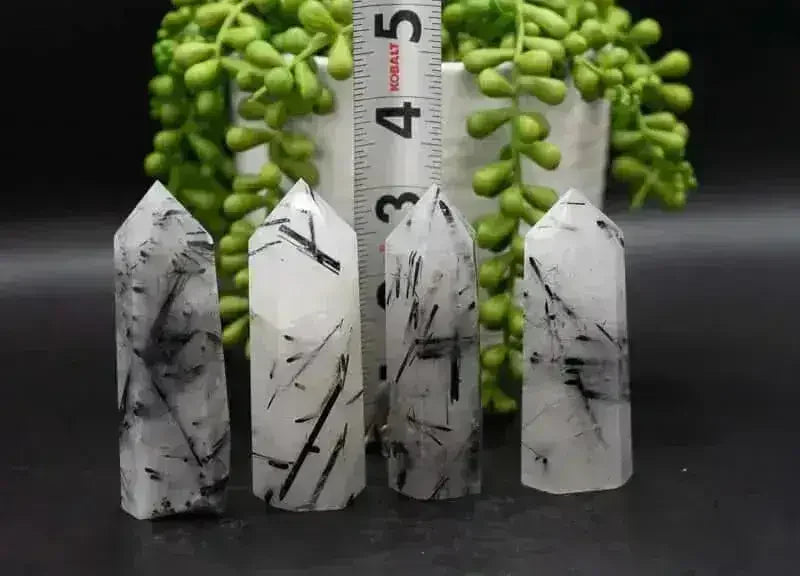 Black Tourmaline in Quartz Tower - Root Chakra - My Crystal Addiction