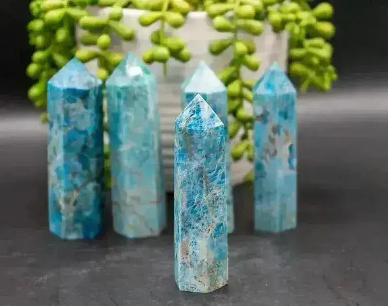 Blue Apatite Tower - Throat Chakra - My Crystal Addiction