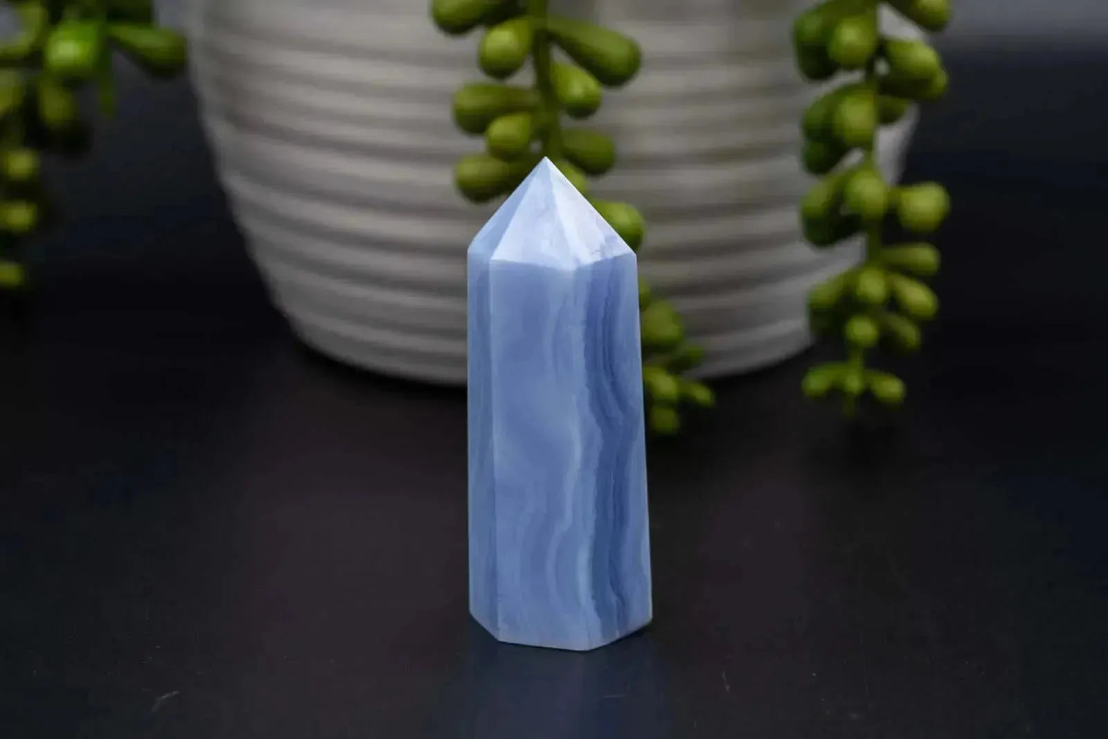 Blue Lace Agate Tower 2.5" - My Crystal Addiction