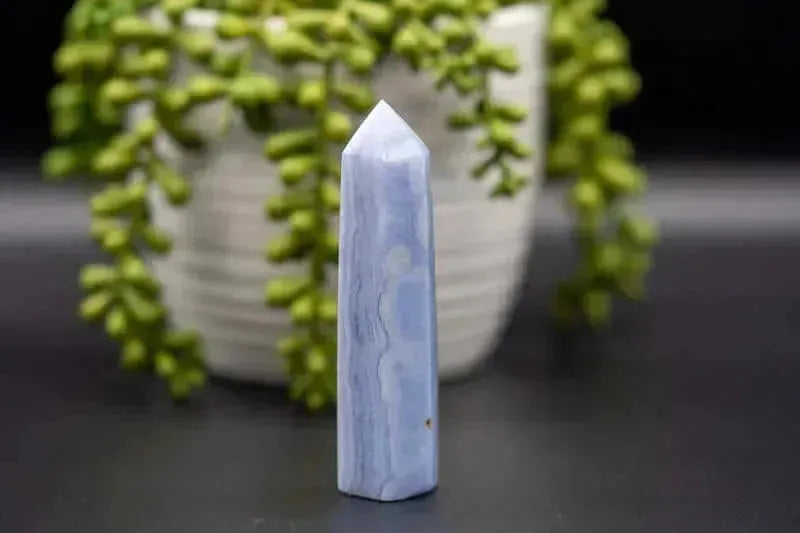Blue Lace Agate Tower 4" - My Crystal Addiction