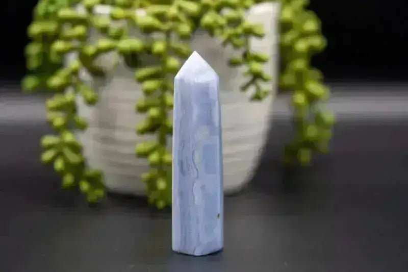 Blue Lace Agate Tower 4" - My Crystal Addiction