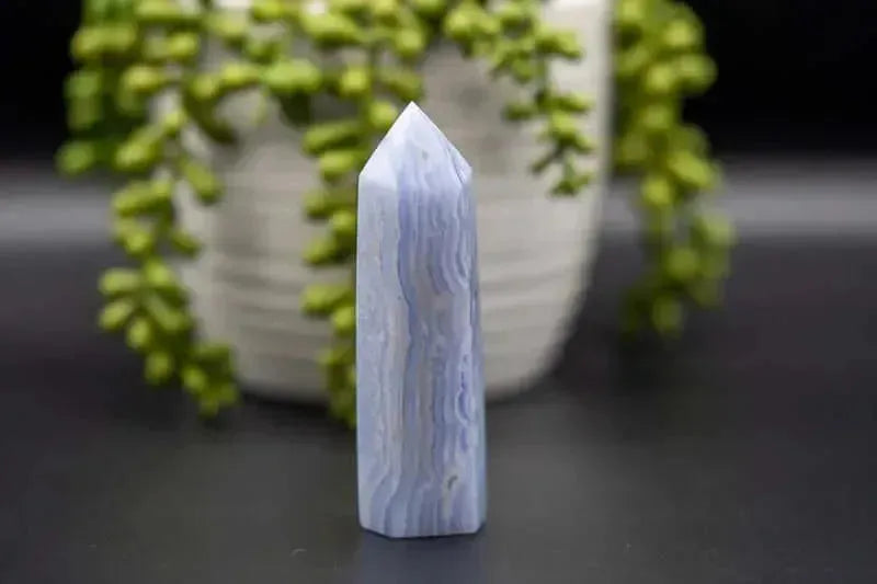 Blue Lace Agate Tower 4" - My Crystal Addiction