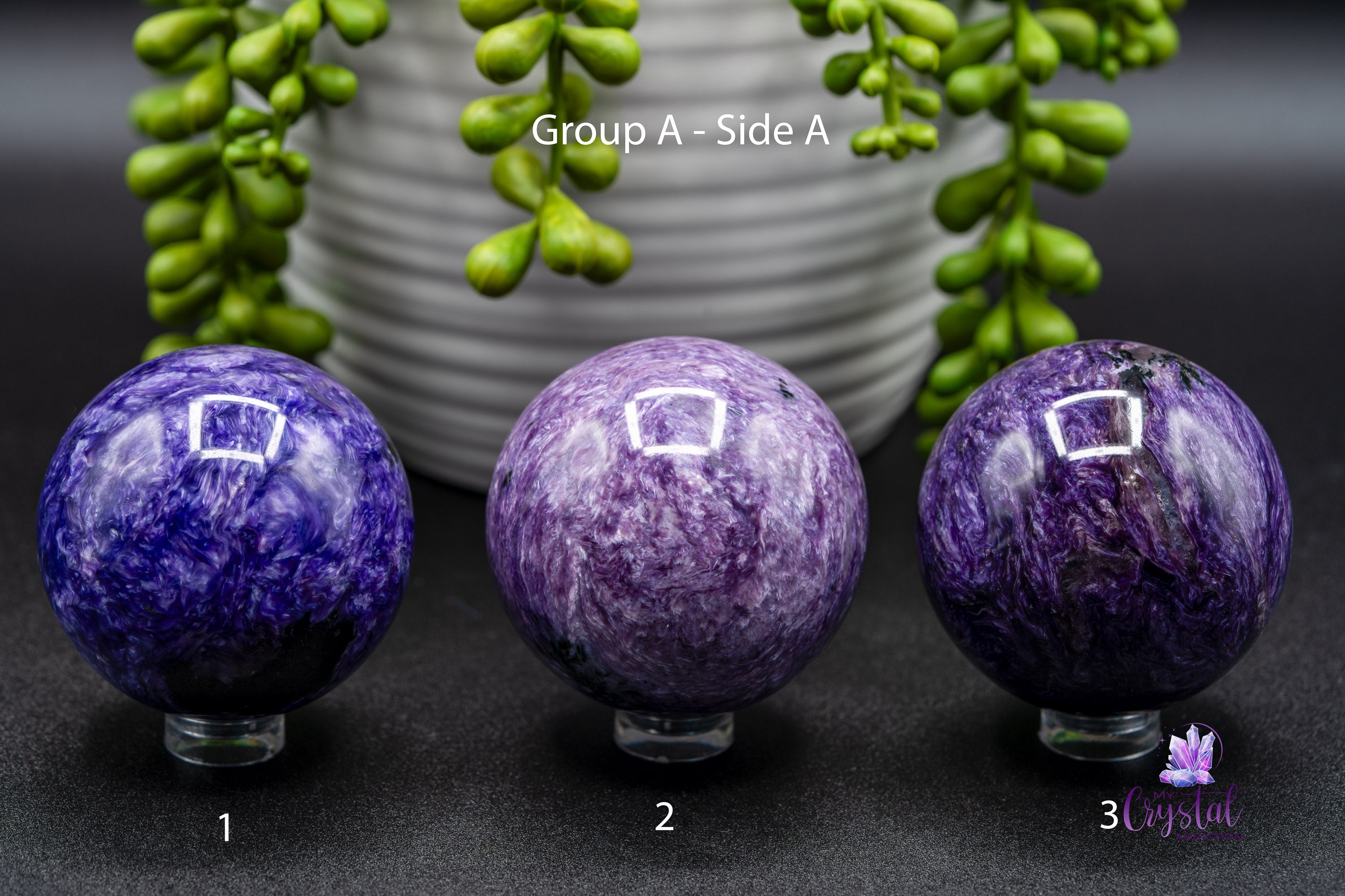 Charoite Sphere 50mm - My Crystal Addiction