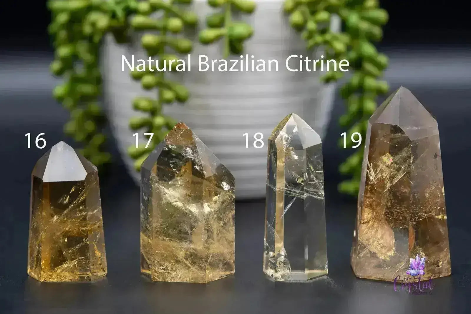Citrine Tower 2.2"-3.1"/58mm-81mm - Brazilian - My Crystal Addiction