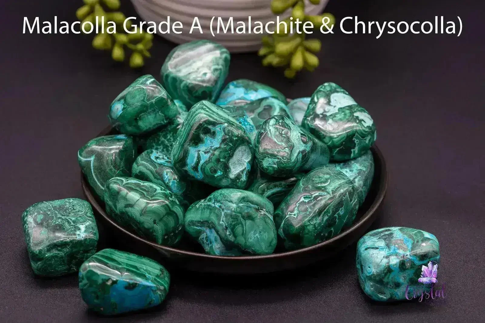 Malacolla Tumble - Malachite & Chrysocolla - My Crystal Addiction