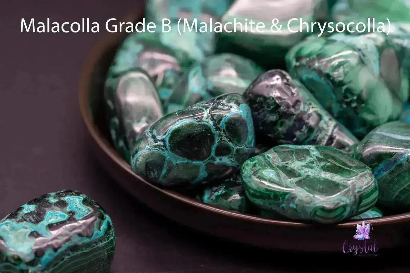 Malacolla Tumble - Malachite & Chrysocolla - My Crystal Addiction