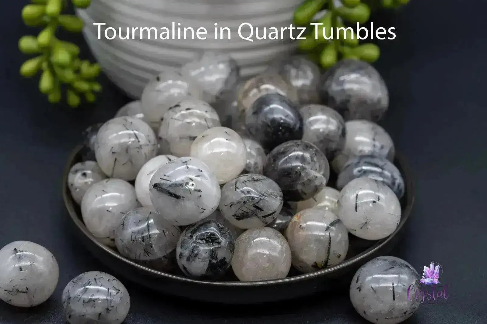 Tourmaline Quartz Tumble - My Crystal Addiction