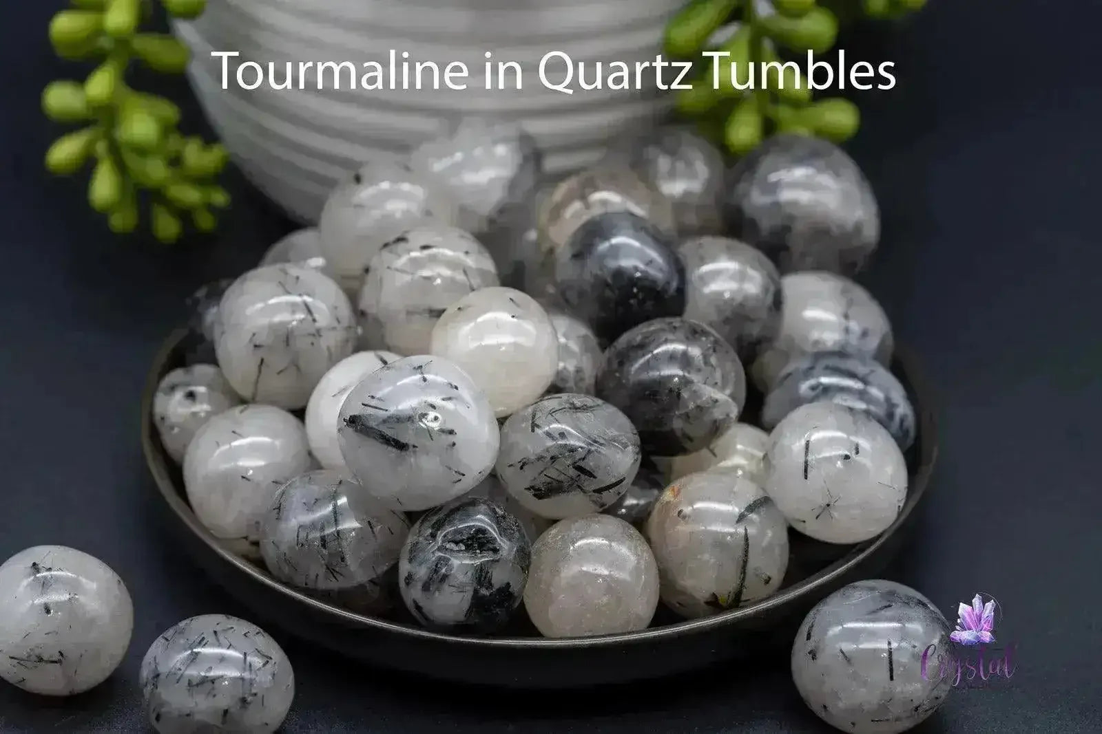 Tourmaline Quartz Tumble - My Crystal Addiction