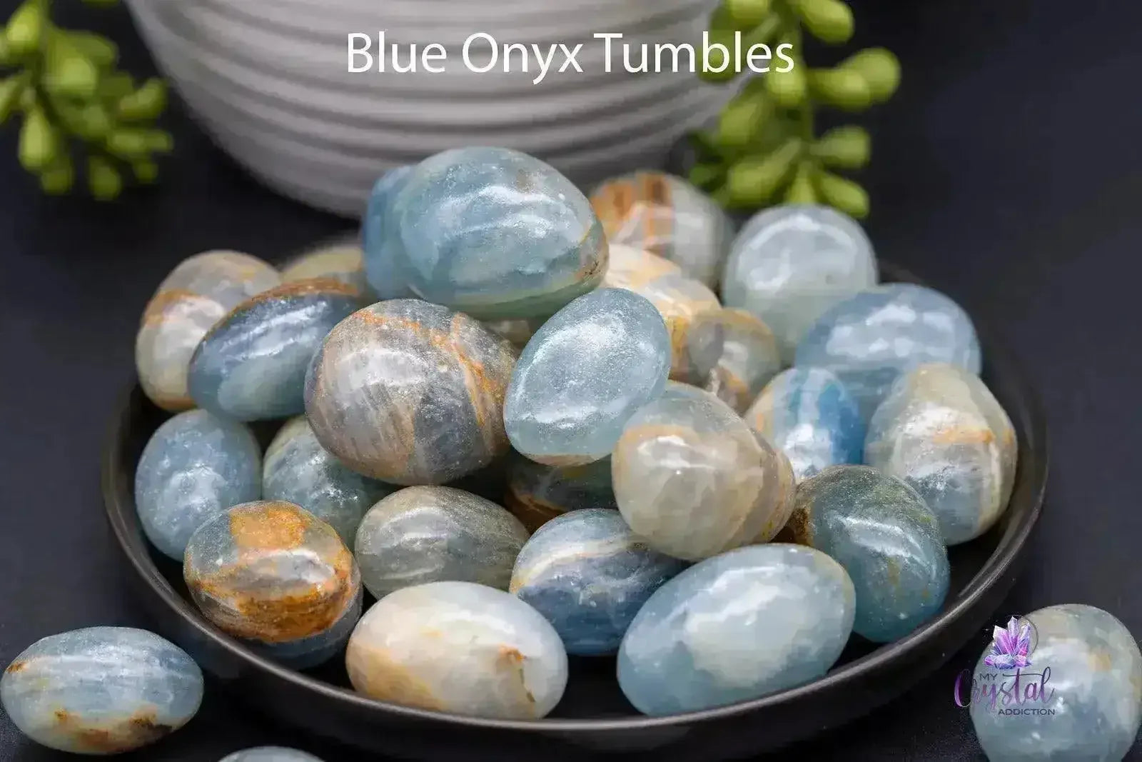Blue Onyx Tumble - My Crystal Addiction