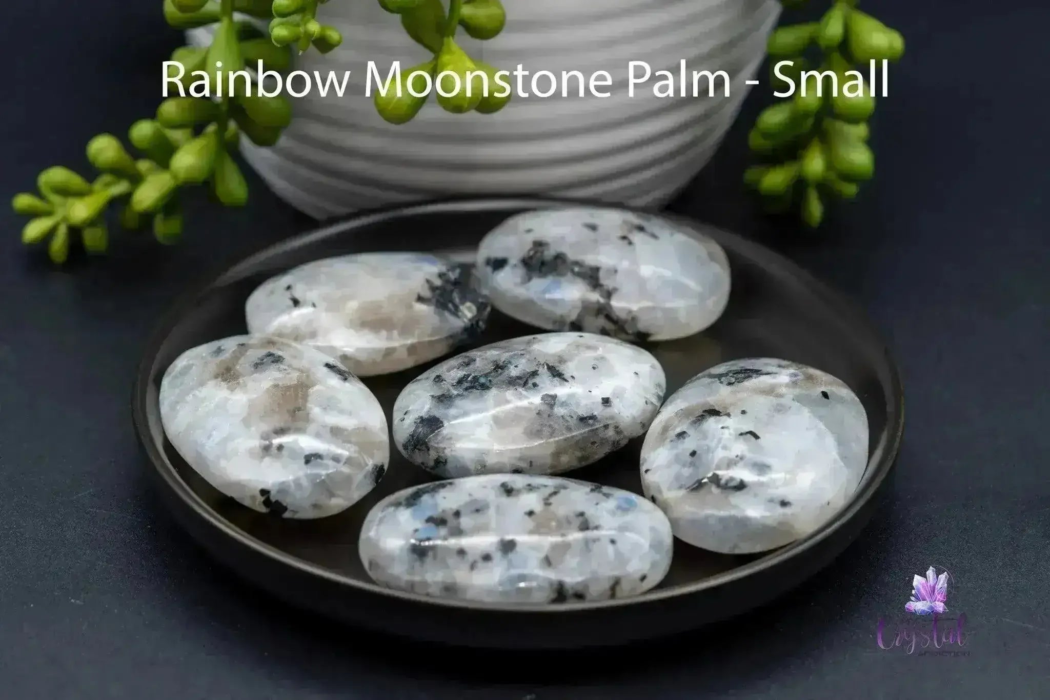 Rainbow Moonstone Palms Stones - My Crystal Addiction