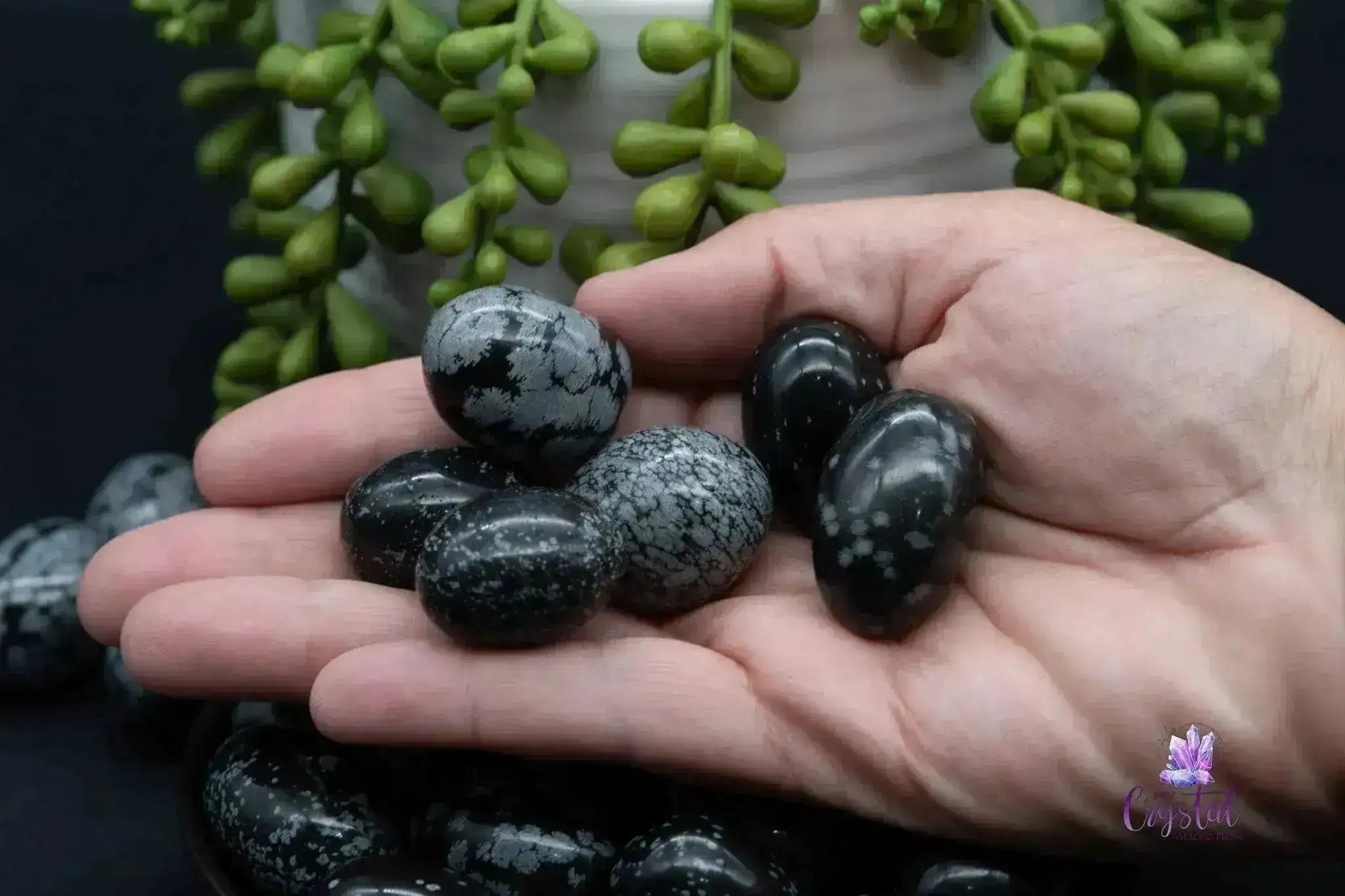 Snowflake Obsidian Tumble - My Crystal Addiction