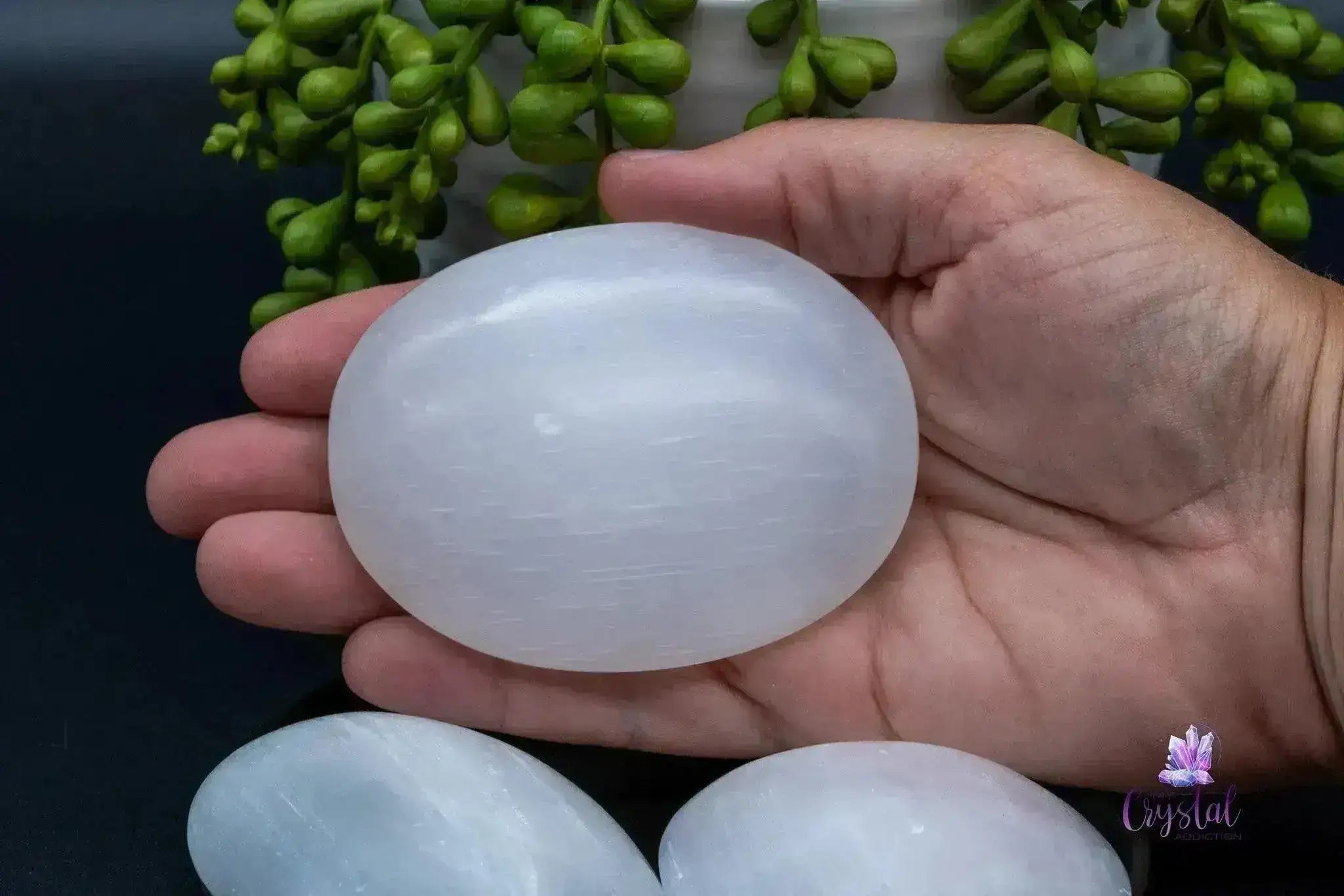Selenite Palm Stones - My Crystal Addiction