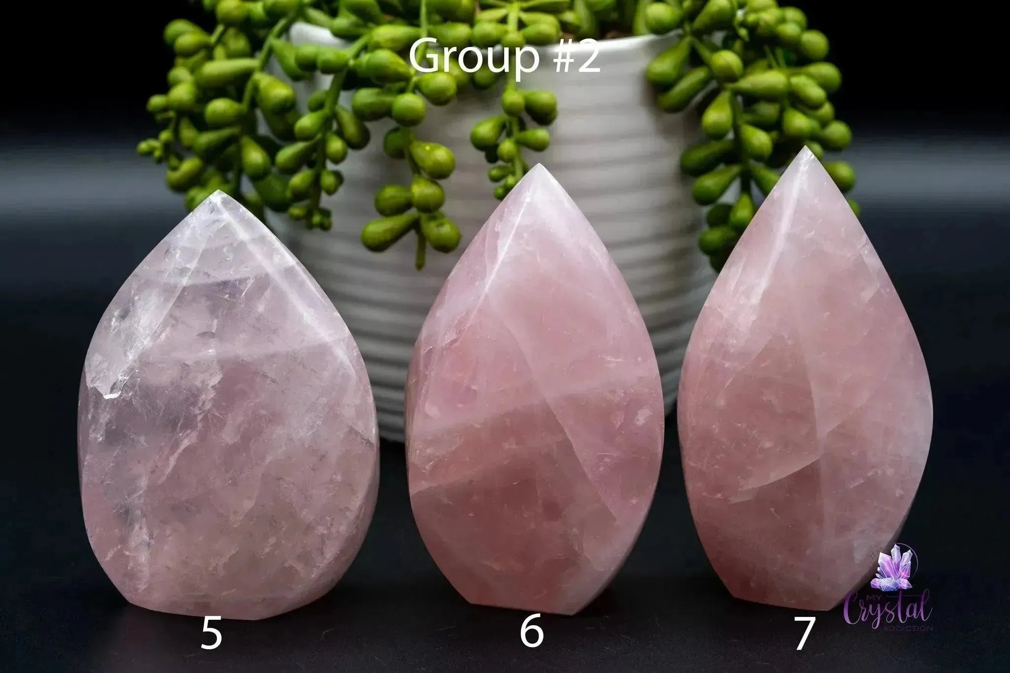 Rose Quartz Flame 2.4"-4.0"/61mm-102mm - My Crystal Addiction