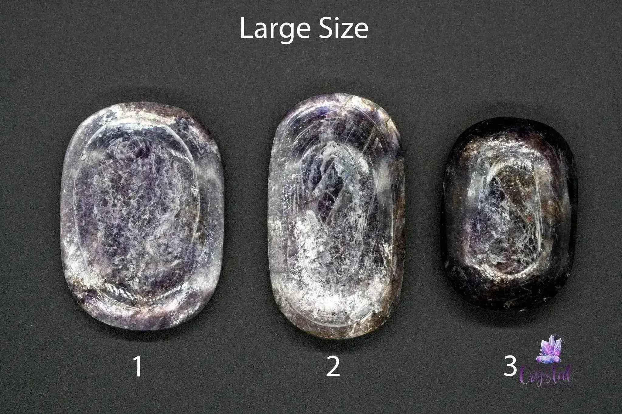 Gem Lepidolite Palm Stone - My Crystal Addiction