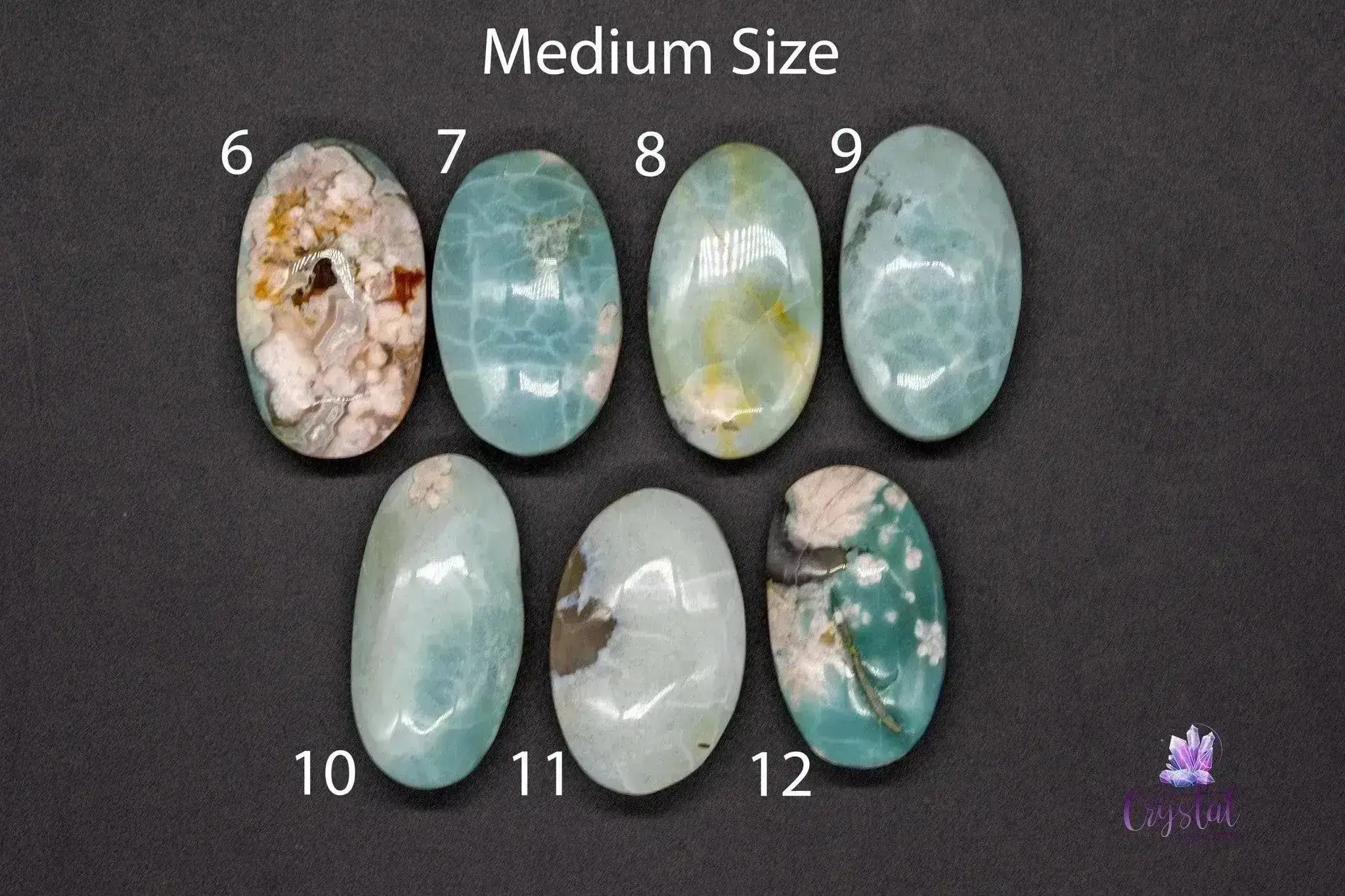 Green Flower Agate Palm Stone - My Crystal Addiction