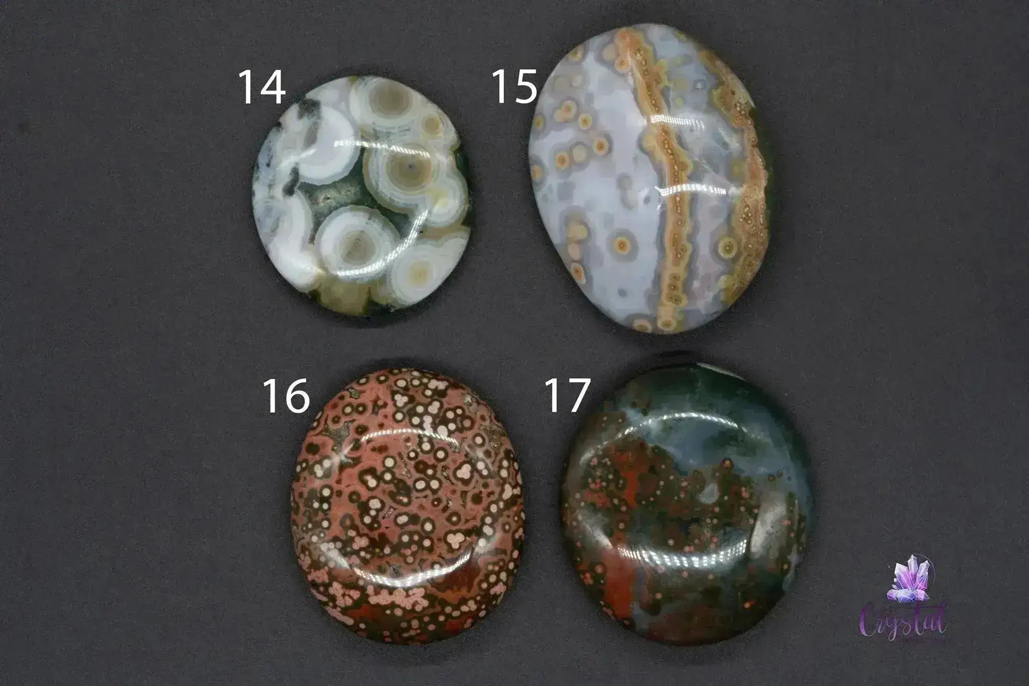 Beautiful Old Stock Orb Ocean Jasper Palm Stone - My Crystal Addiction