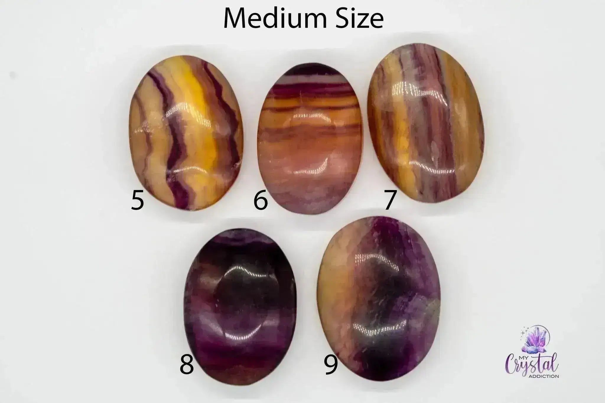 Candy Fluorite Palm Stone - My Crystal Addiction