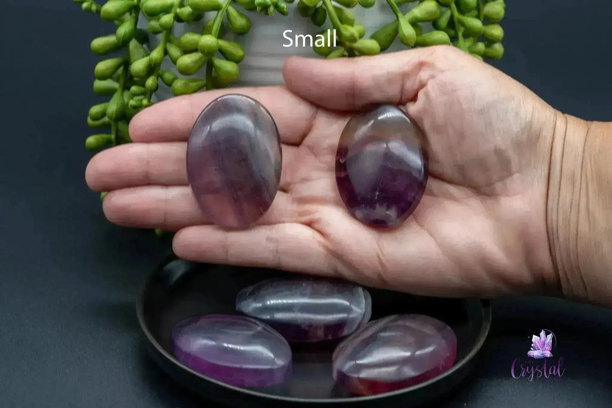 Candy Fluorite Palm Stone - My Crystal Addiction