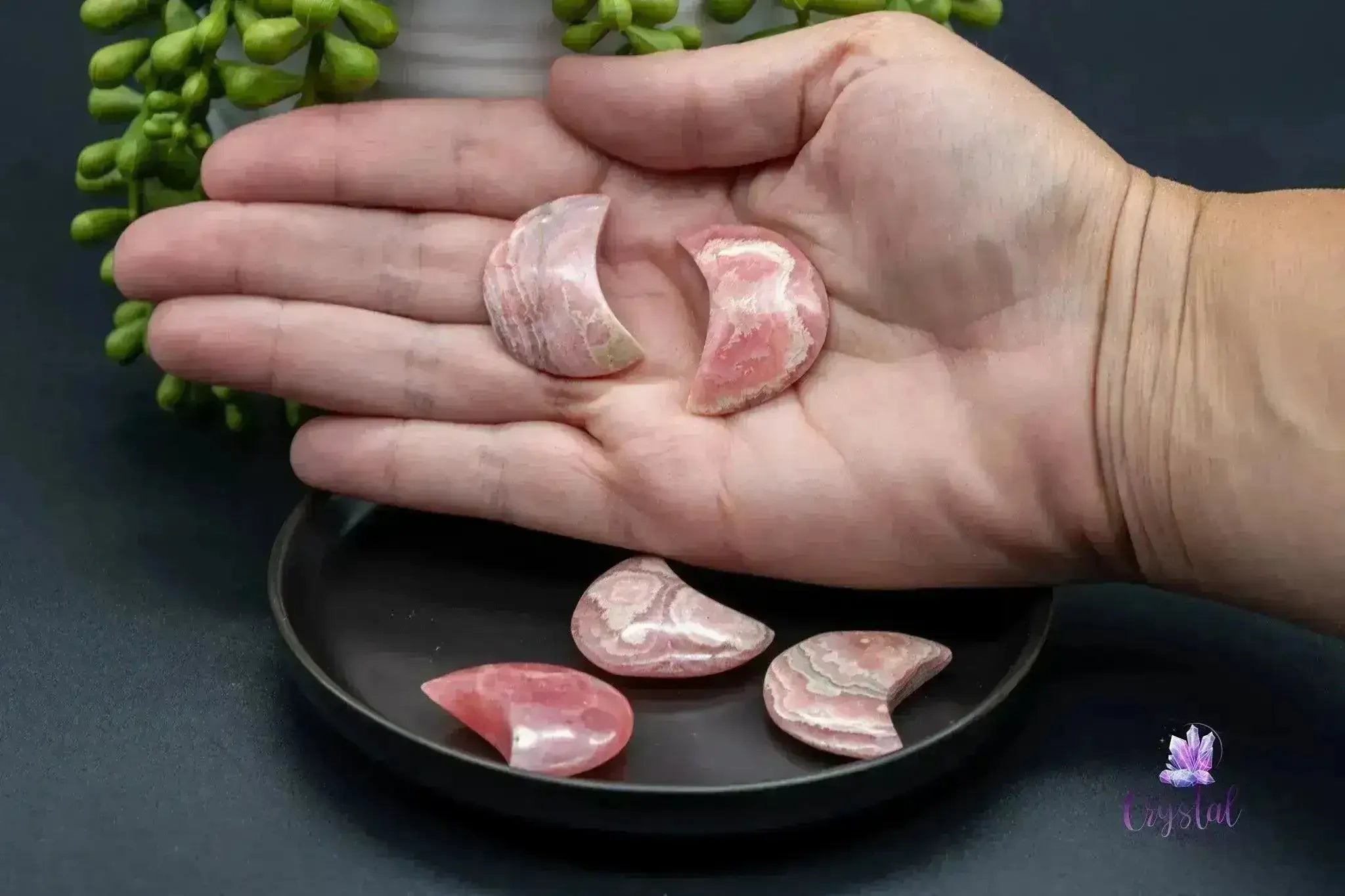 Rhodochrosite Moon Carving - My Crystal Addiction