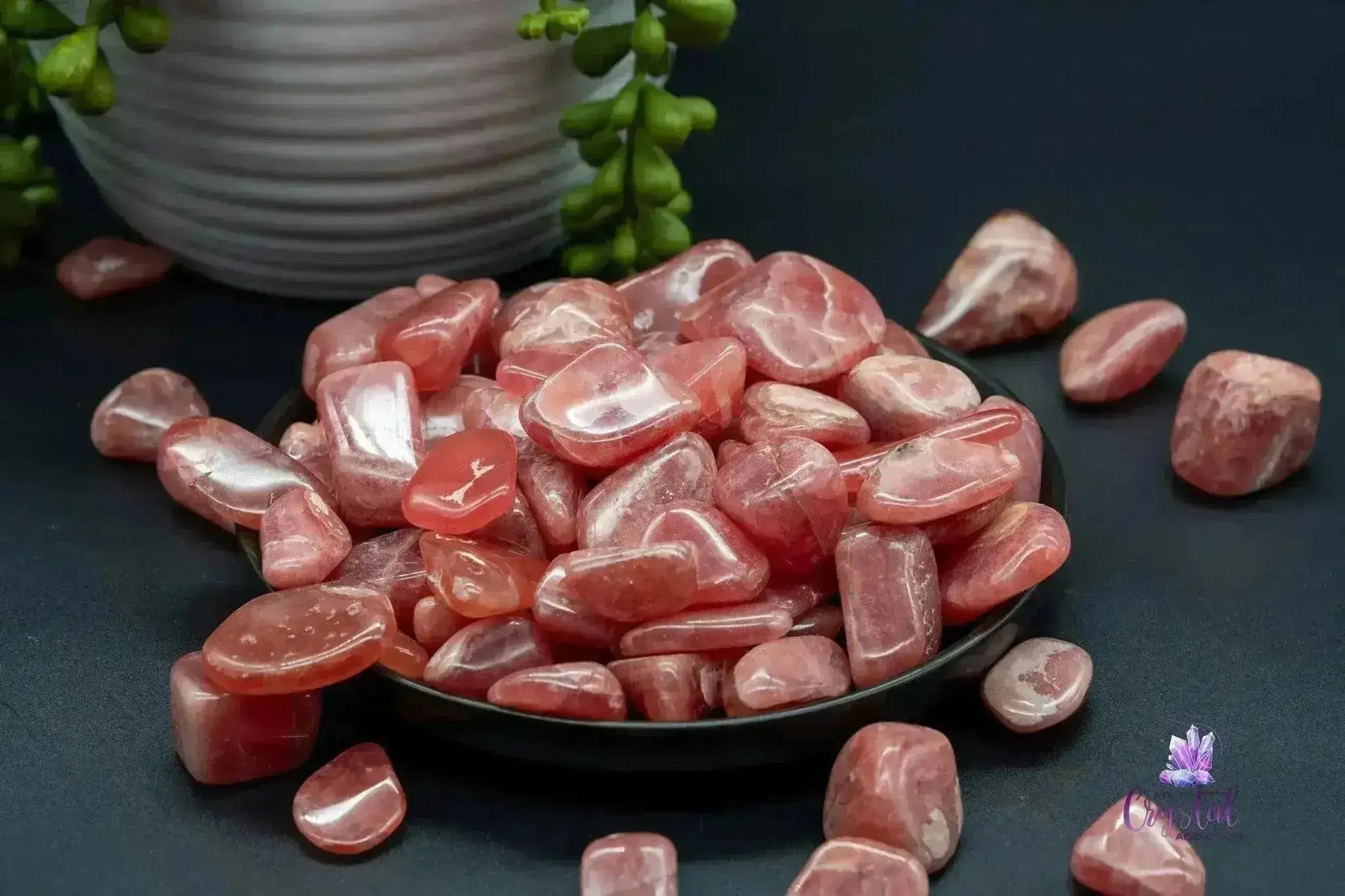 Rhodochrosite Tumble - Gemmy - My Crystal Addiction