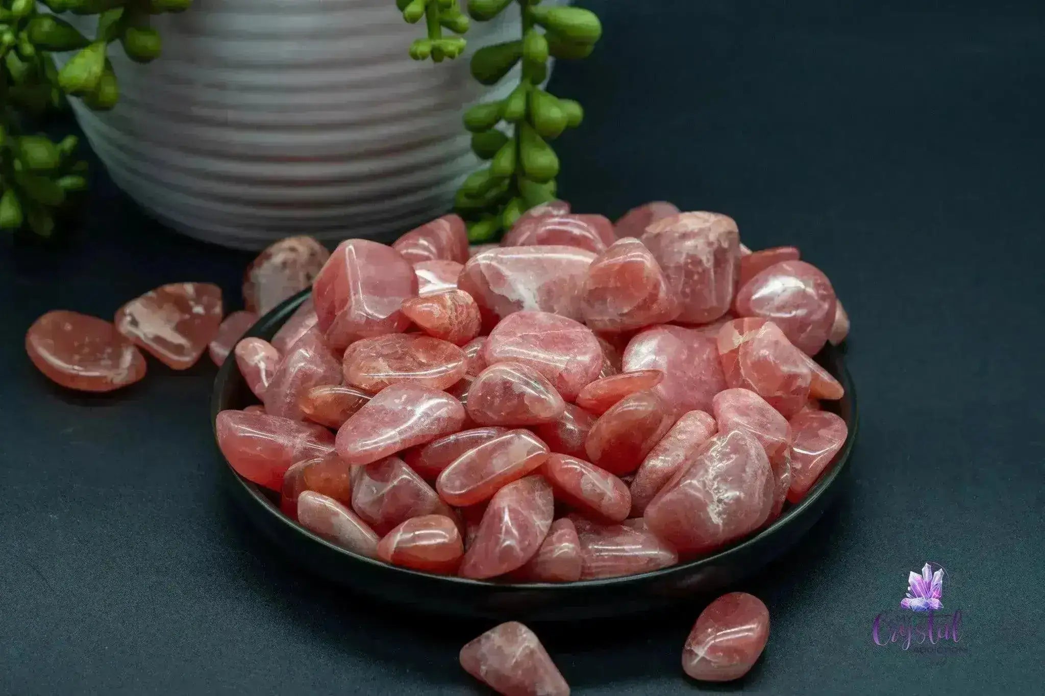 Rhodochrosite Tumble - Gemmy - My Crystal Addiction