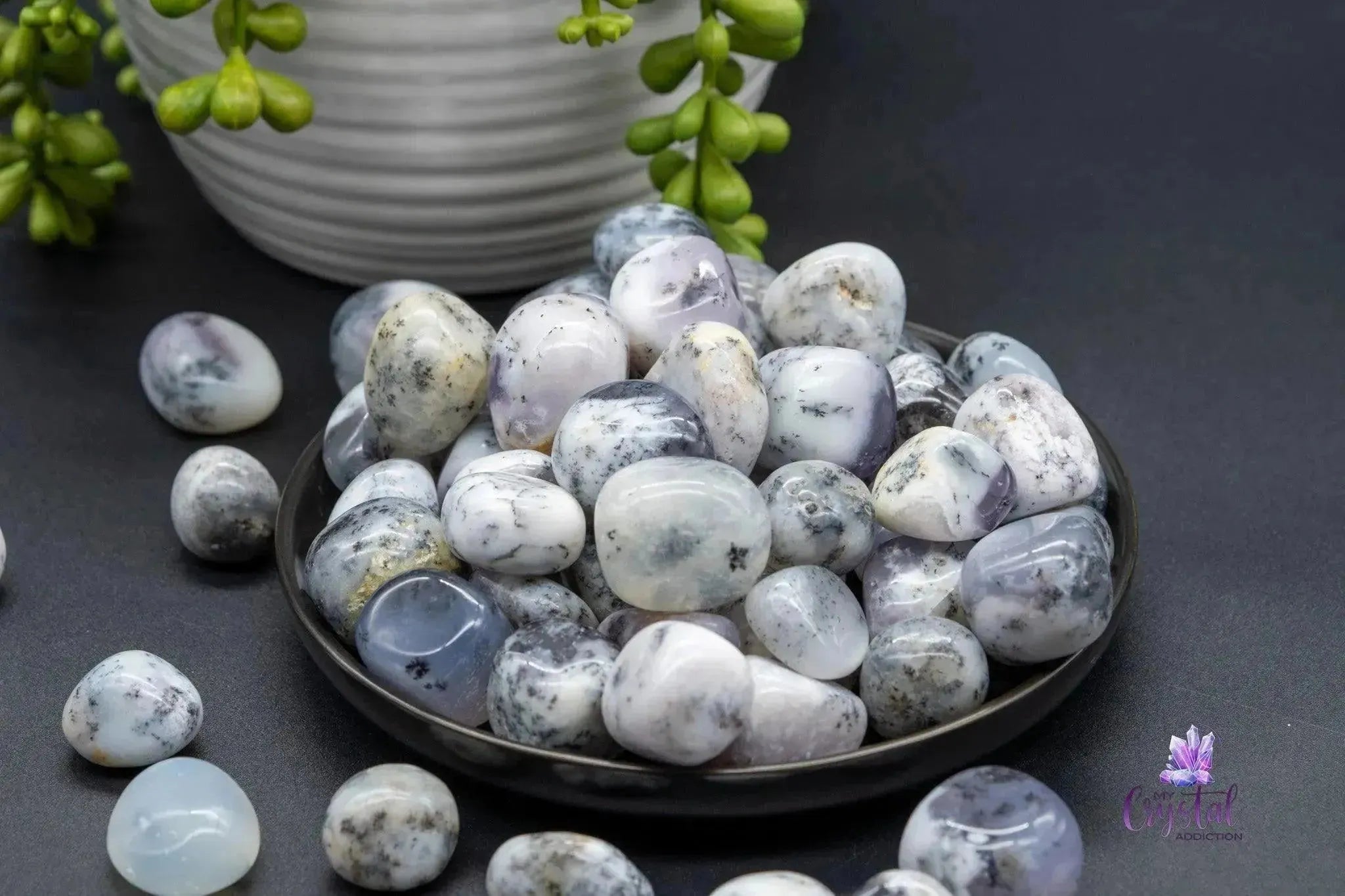 Dendritic Opal Tumble - My Crystal Addiction