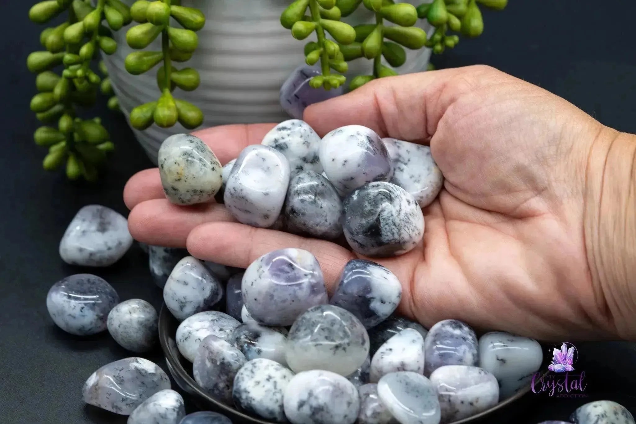 Dendritic Opal Tumble - My Crystal Addiction