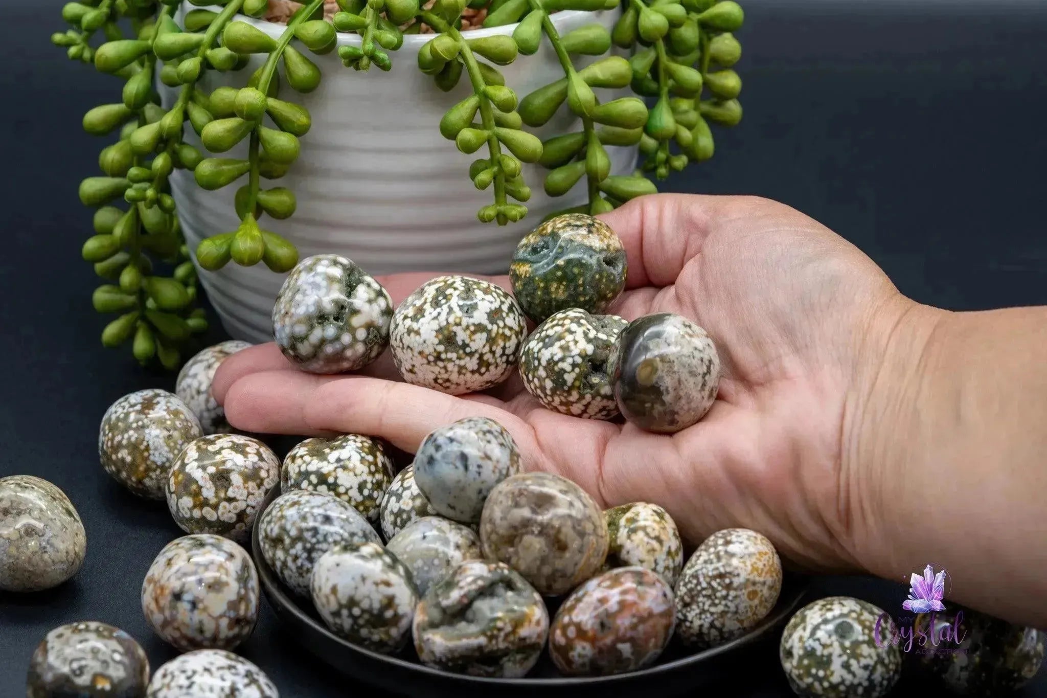Orb Ocean Jasper Tumble - My Crystal Addiction