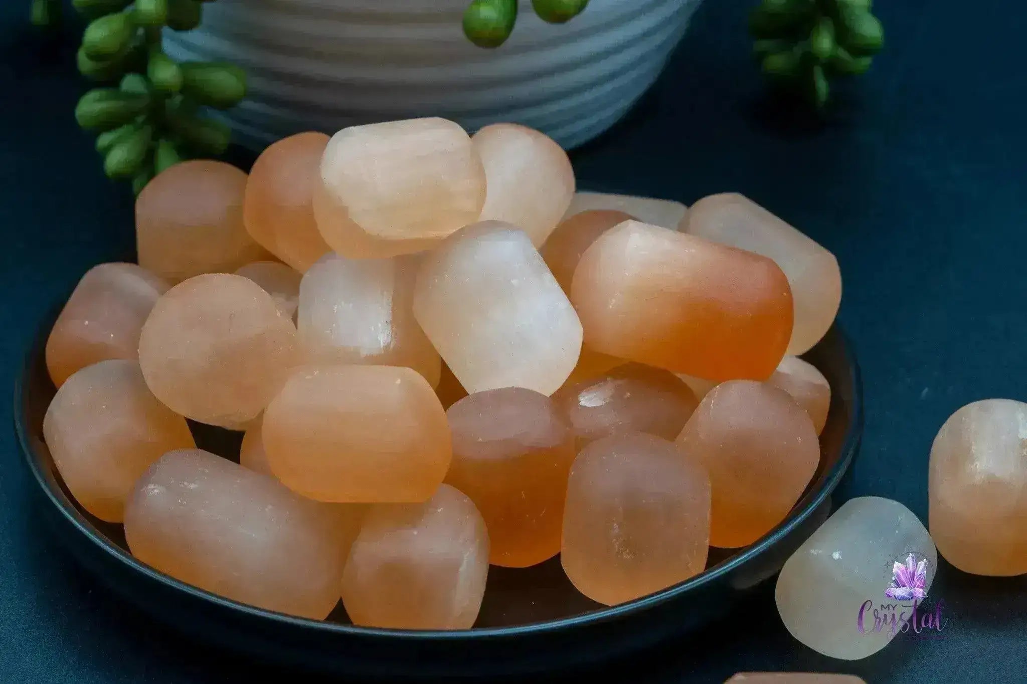 Peach Selenite Tumble - My Crystal Addiction