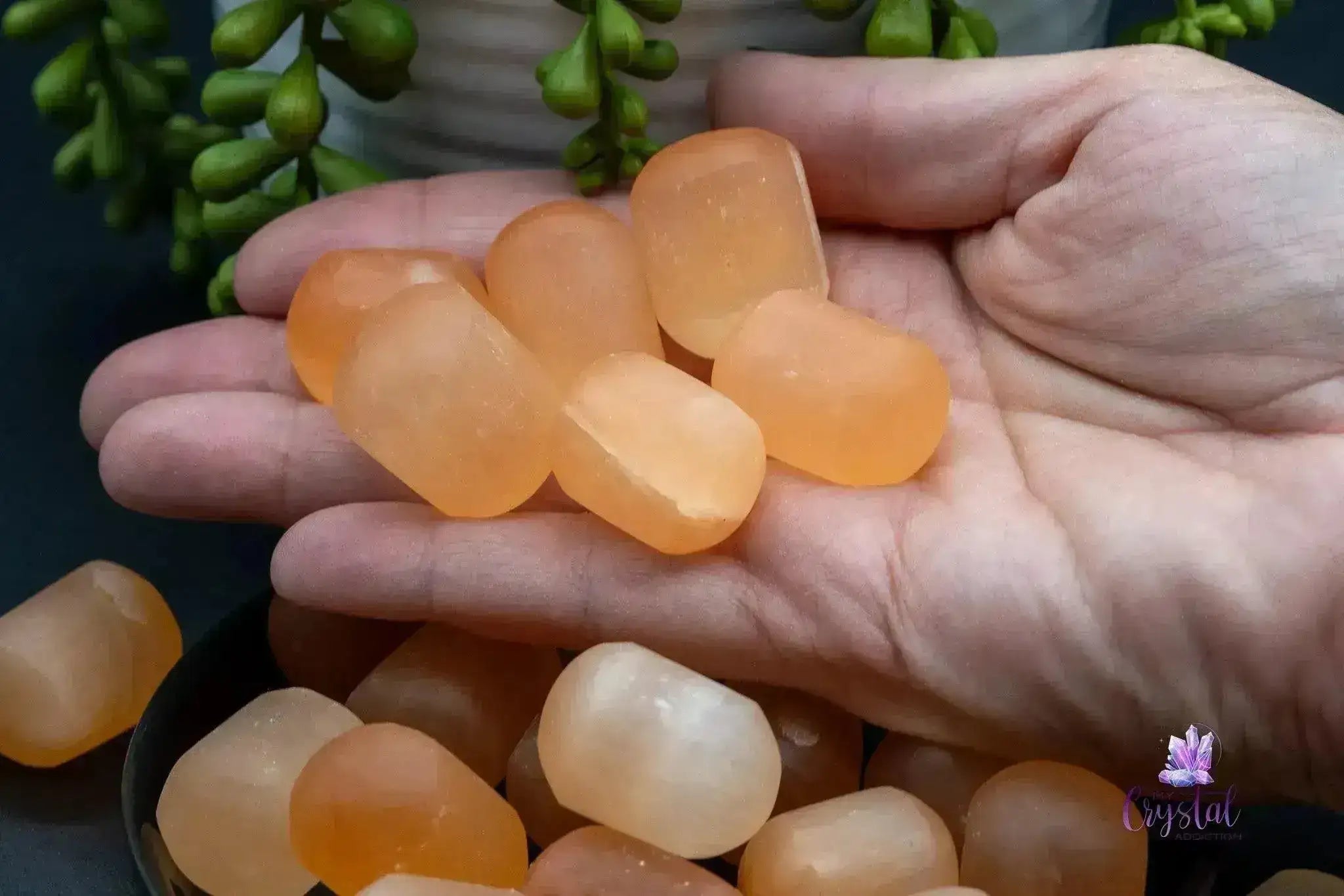 Peach Selenite Tumble - My Crystal Addiction