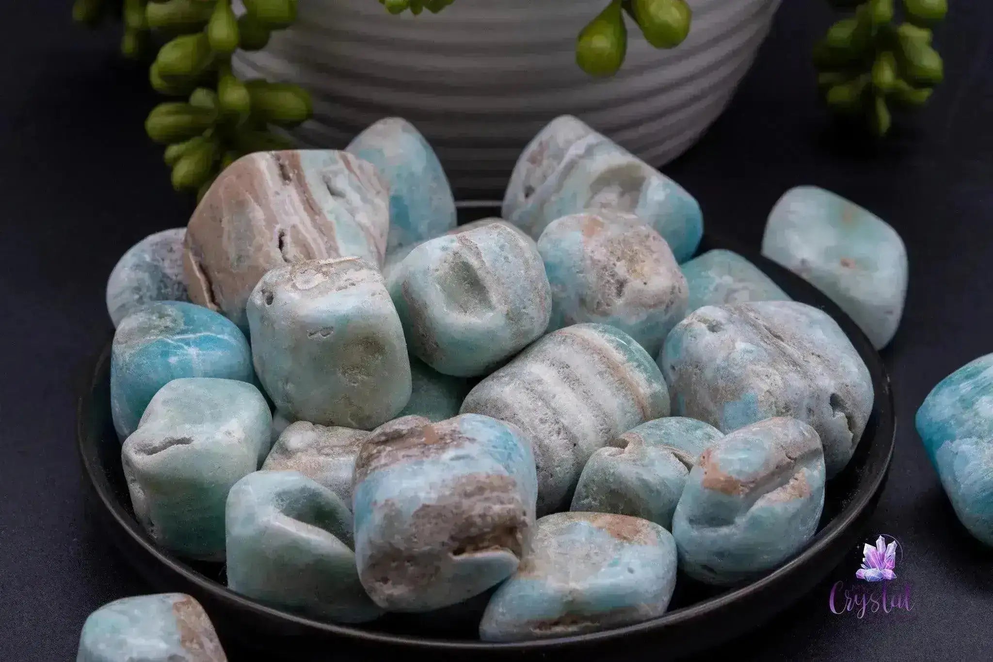 Blue Aragonite Tumble - My Crystal Addiction