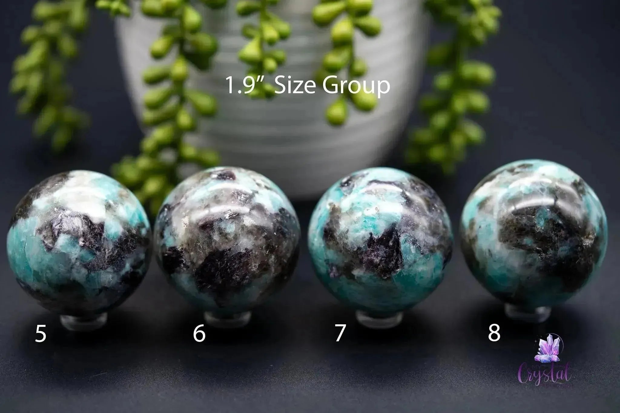 Amazonite with Smoky Quartz Sphere - 1.9" - My Crystal Addiction