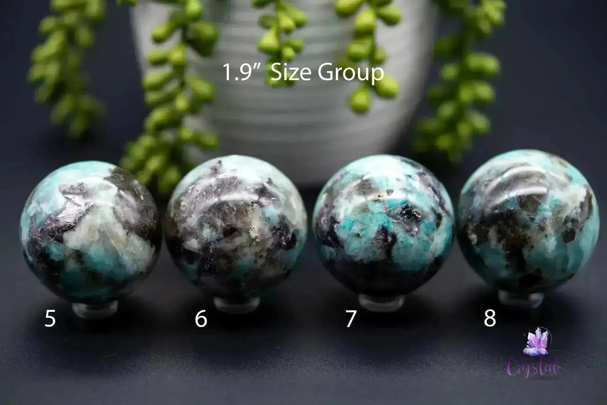 Amazonite with Smoky Quartz Sphere - 1.9" - My Crystal Addiction