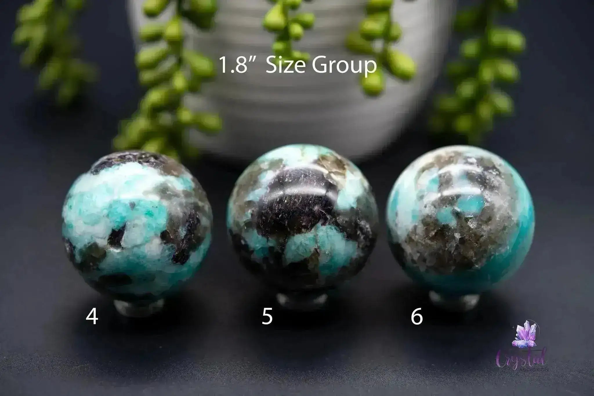Amazonite with Smoky Quartz Sphere - 1.8" - My Crystal Addiction
