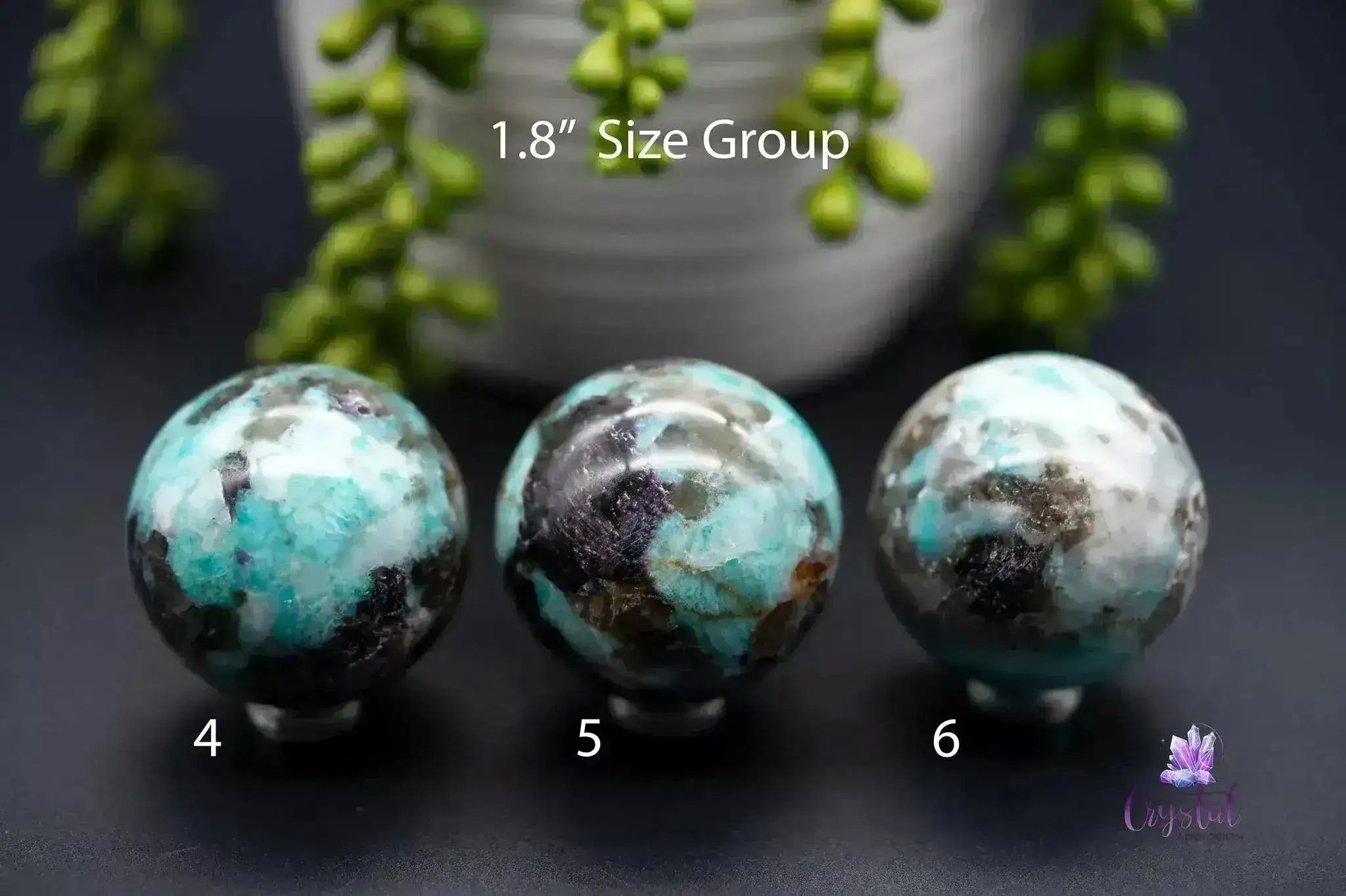 Amazonite with Smoky Quartz Sphere - 1.8" - My Crystal Addiction