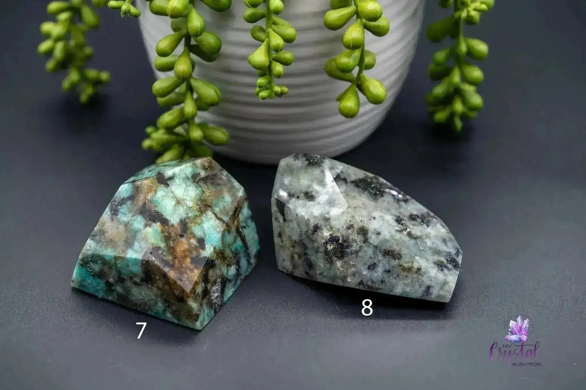 Amazonite with Smoky Quartz Freeform - My Crystal Addiction
