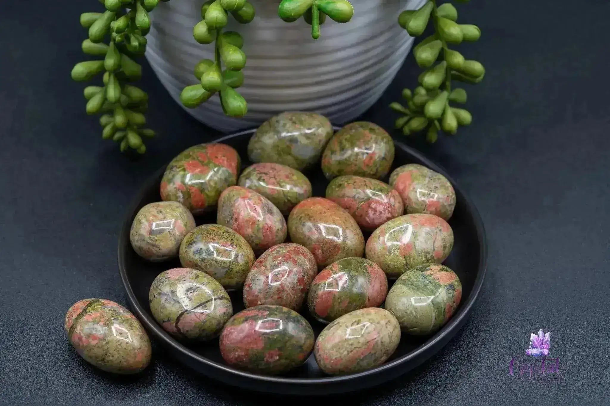 Unakite Tumble - Oval - My Crystal Addiction