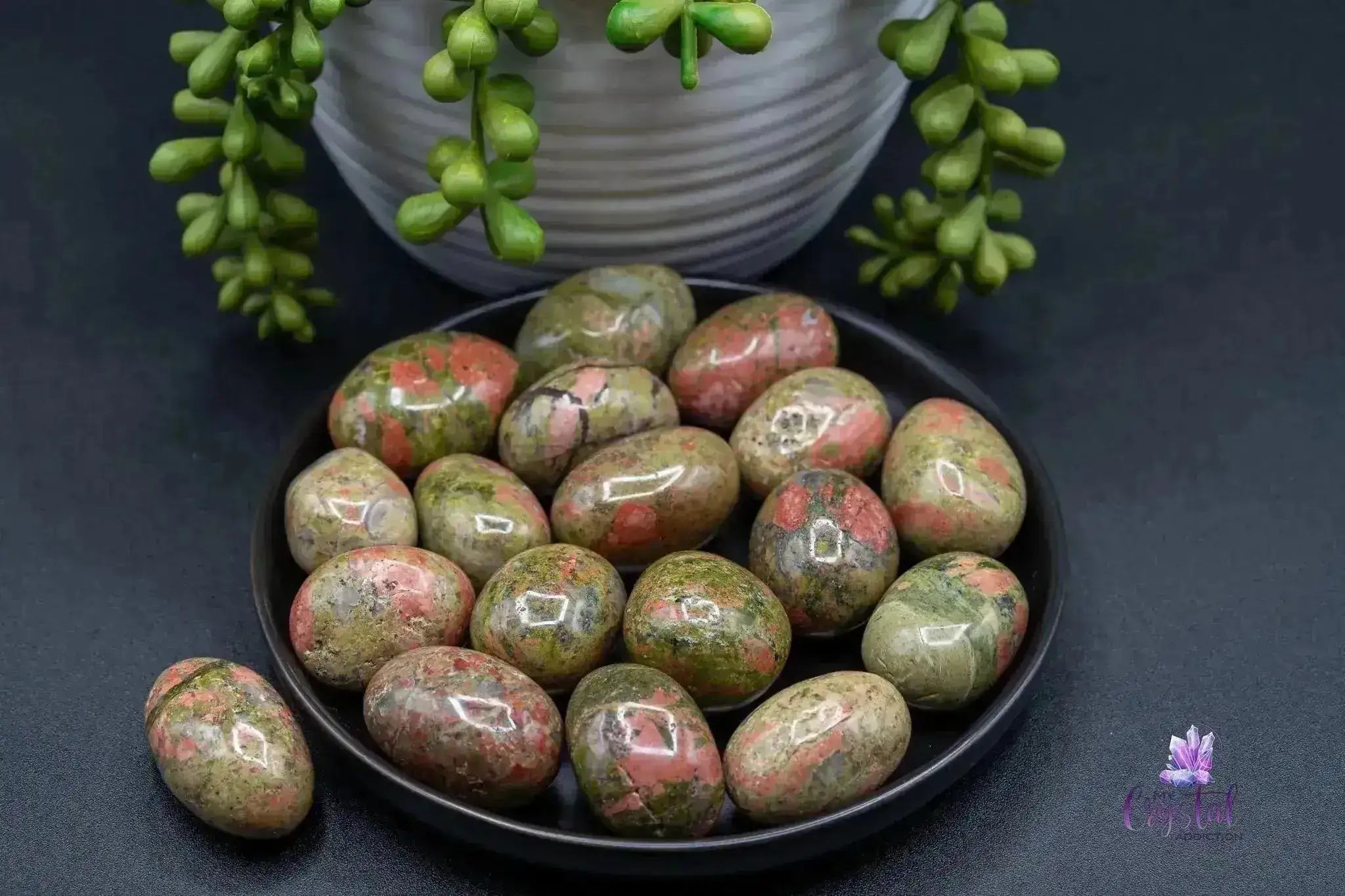 Unakite Tumble - Oval - My Crystal Addiction