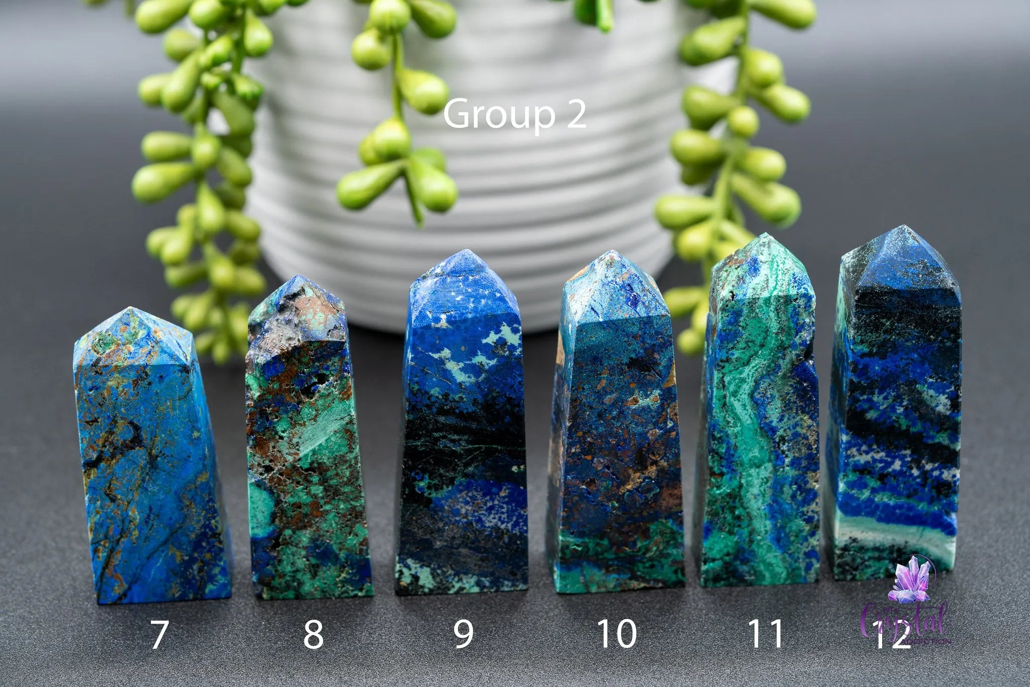 Azurite Tower - 1.4"-2.6"/37mm-68mm - My Crystal Addiction