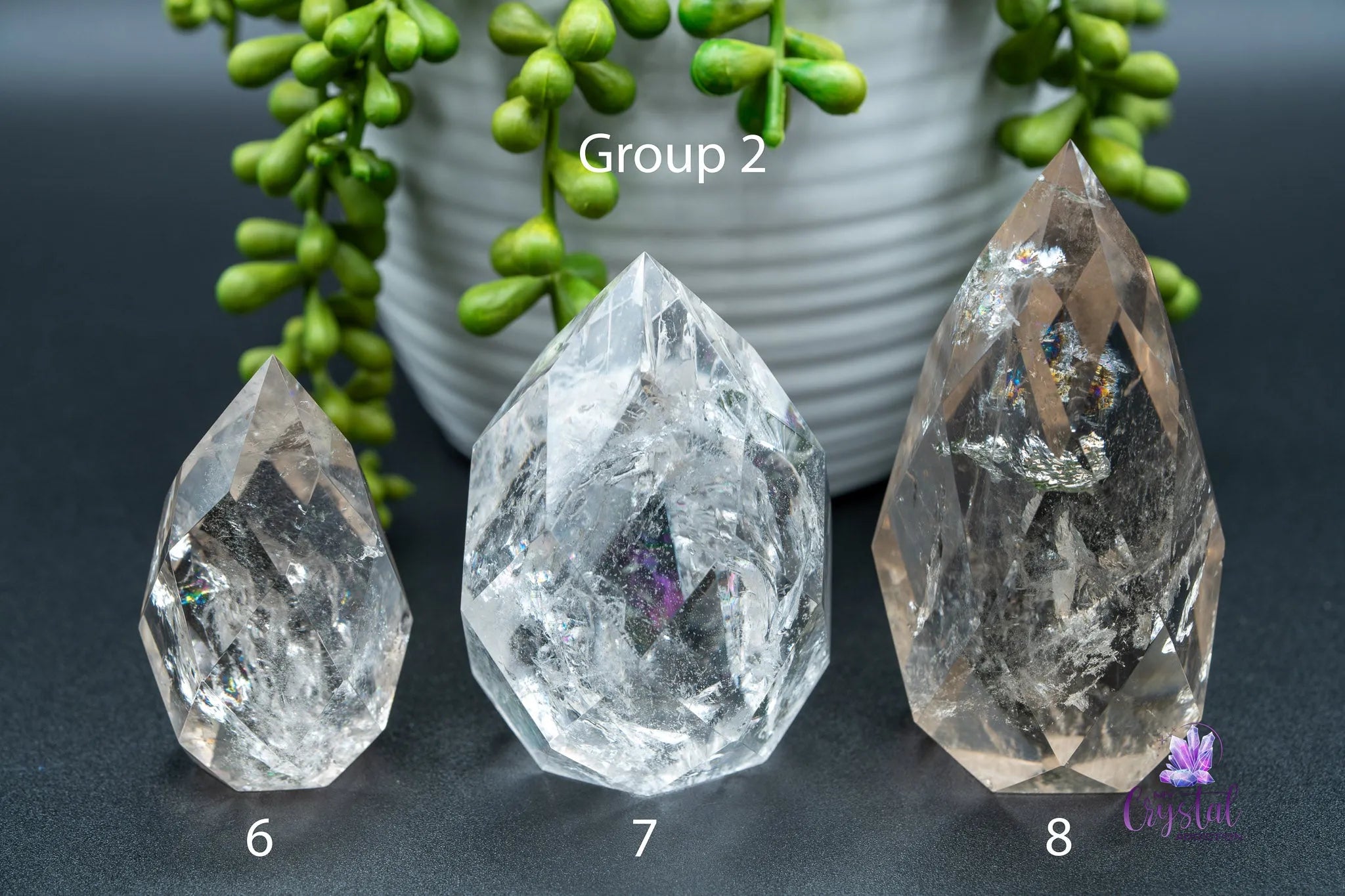 Quartz Faceted Egg - Clear or Smoky - My Crystal Addiction