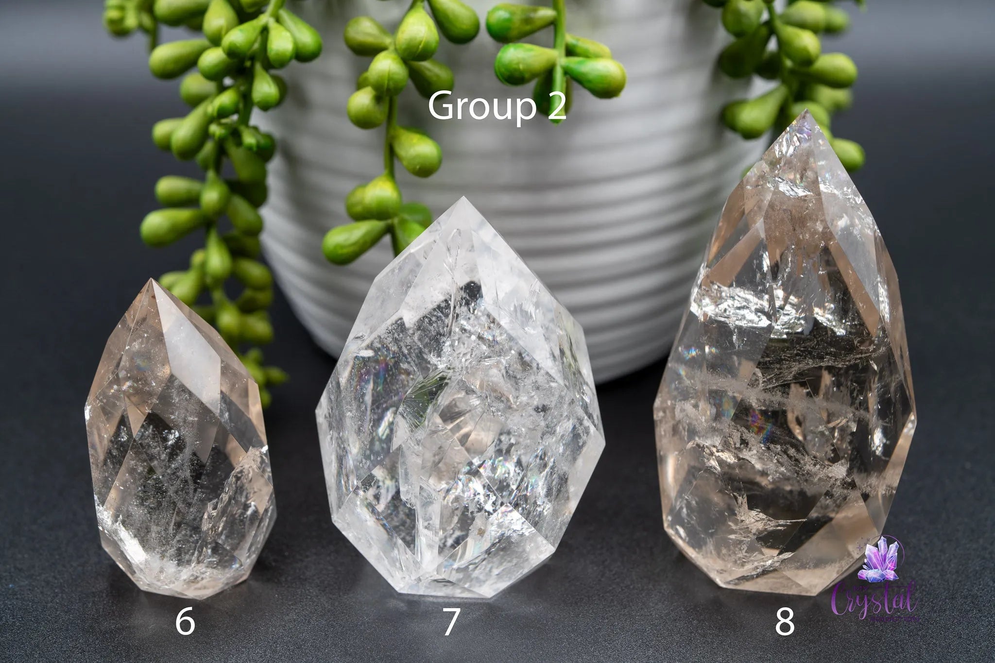 Quartz Faceted Egg - Clear or Smoky - My Crystal Addiction