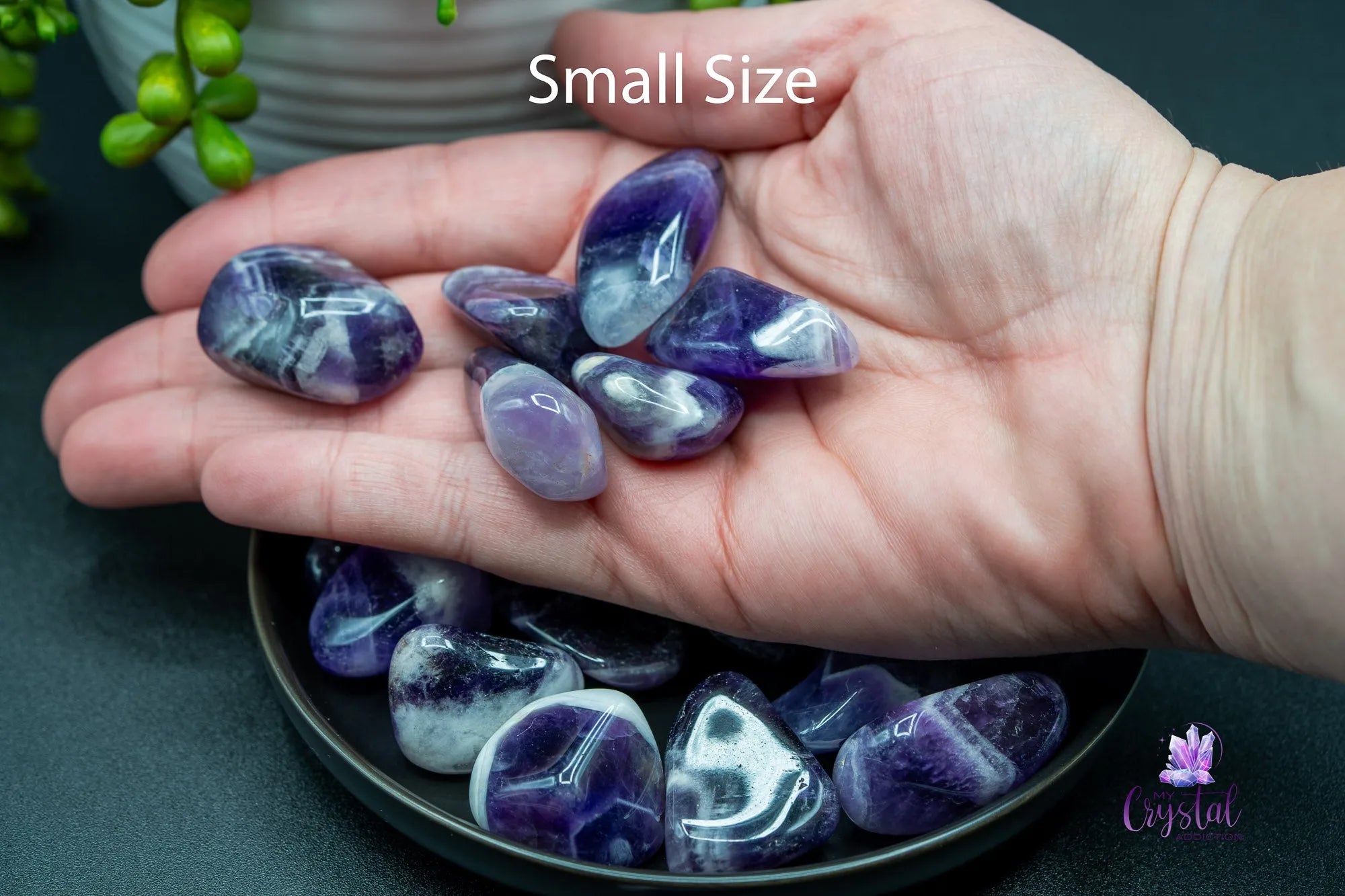 Zebra Amethyst Tumble - My Crystal Addiction