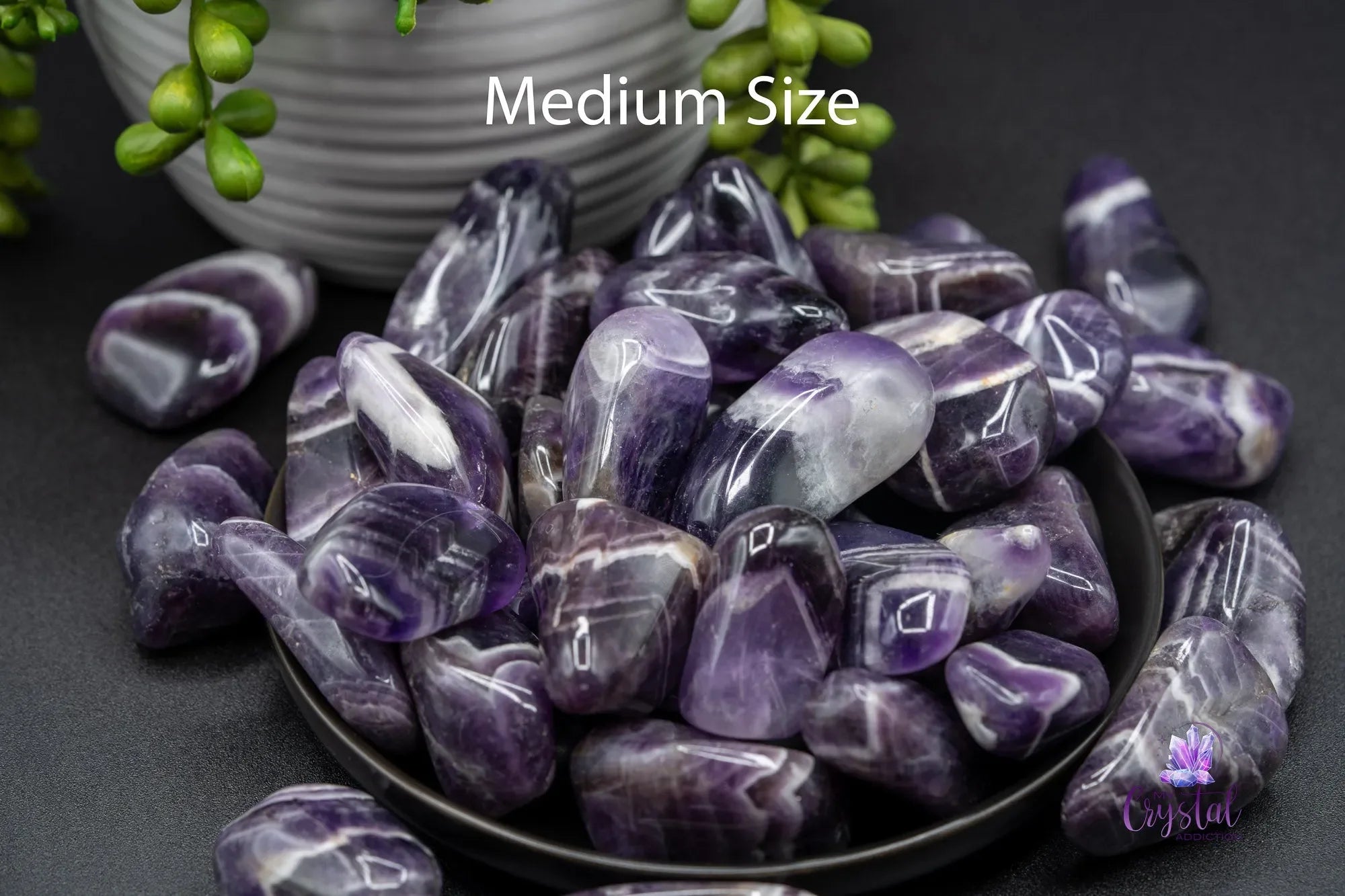 Zebra Amethyst Tumble - My Crystal Addiction