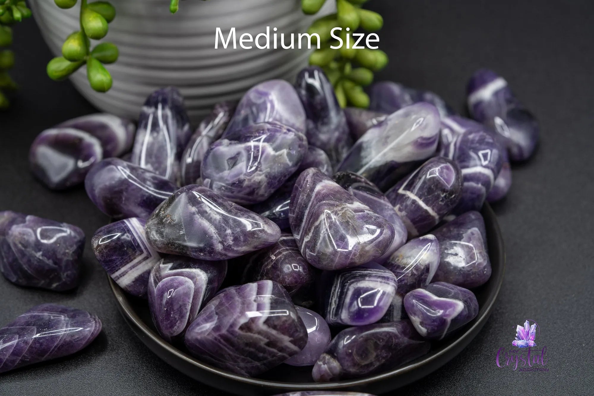 Zebra Amethyst Tumble - My Crystal Addiction