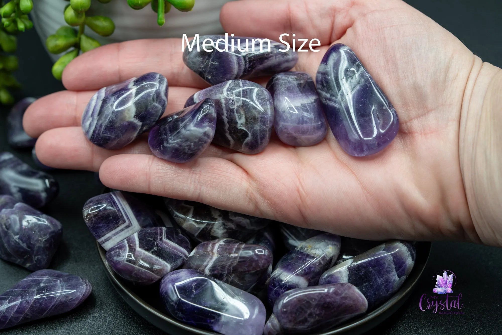 Zebra Amethyst Tumble - My Crystal Addiction